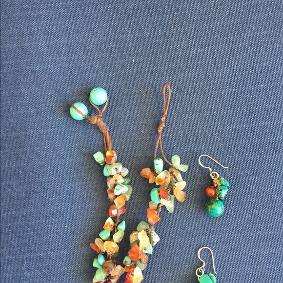 Gorgeous Agate & Carnelian necklace - Picture 3 of 8